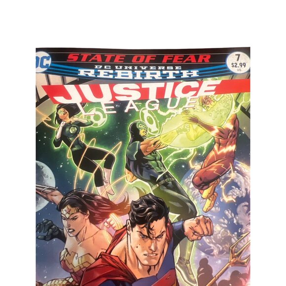 DC Universe Rebirth Justice League Comic Book #7 State Of Fear Issue 2016 - Picture 2 of 5